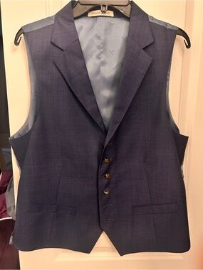 Strong Suit Men's Navy Blue Dress Vest